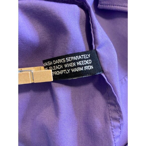 Pierre Cardin Purple Button Down Shirt M 15-15 1/2 32/33 - Picture 7 of 7